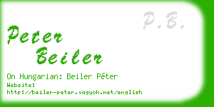 peter beiler business card